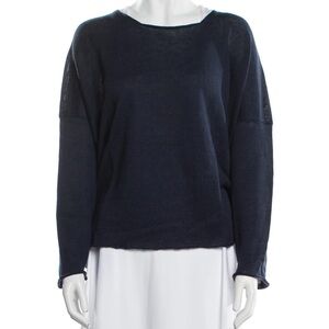 eskandar linen bateau neckline sweater